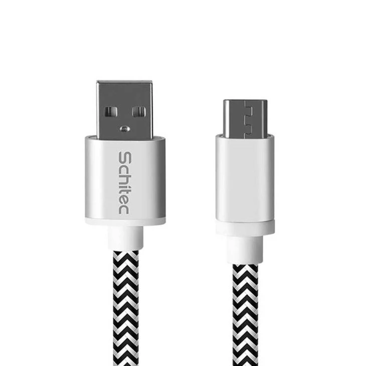 Nylon pletenica mikro kovinska glava USB kabel